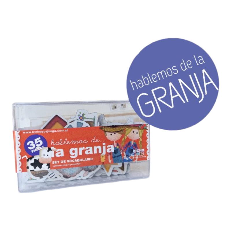 HABLEMOS DE LA GRANJA 35 PIEZAS IMANTADAS SET DE VOCABULARIO