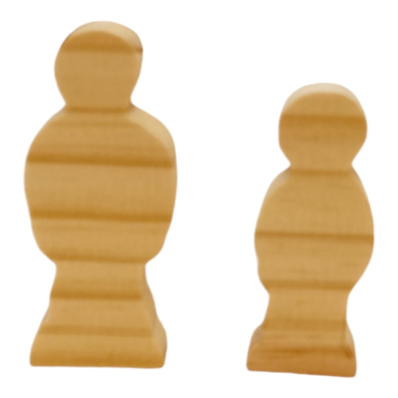 SET FAMILIA 6 FIGURAS DE MADERA NATURAL MONTESSORI WALDORF